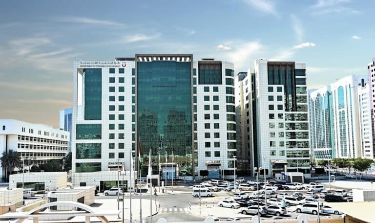 Abu dhabi department of economic development building representing Abu Dhabi Department of Economic Development's Rental Rebate in the UAE