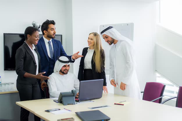 Business meeting dubai representing Social Media in the UAE